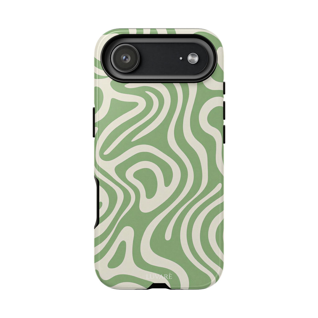 Abstract Green Swirl Phone Case
