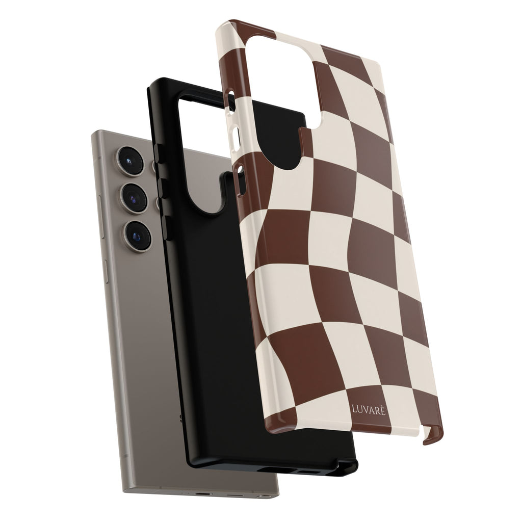 Brown Wavy Checkerboard Case