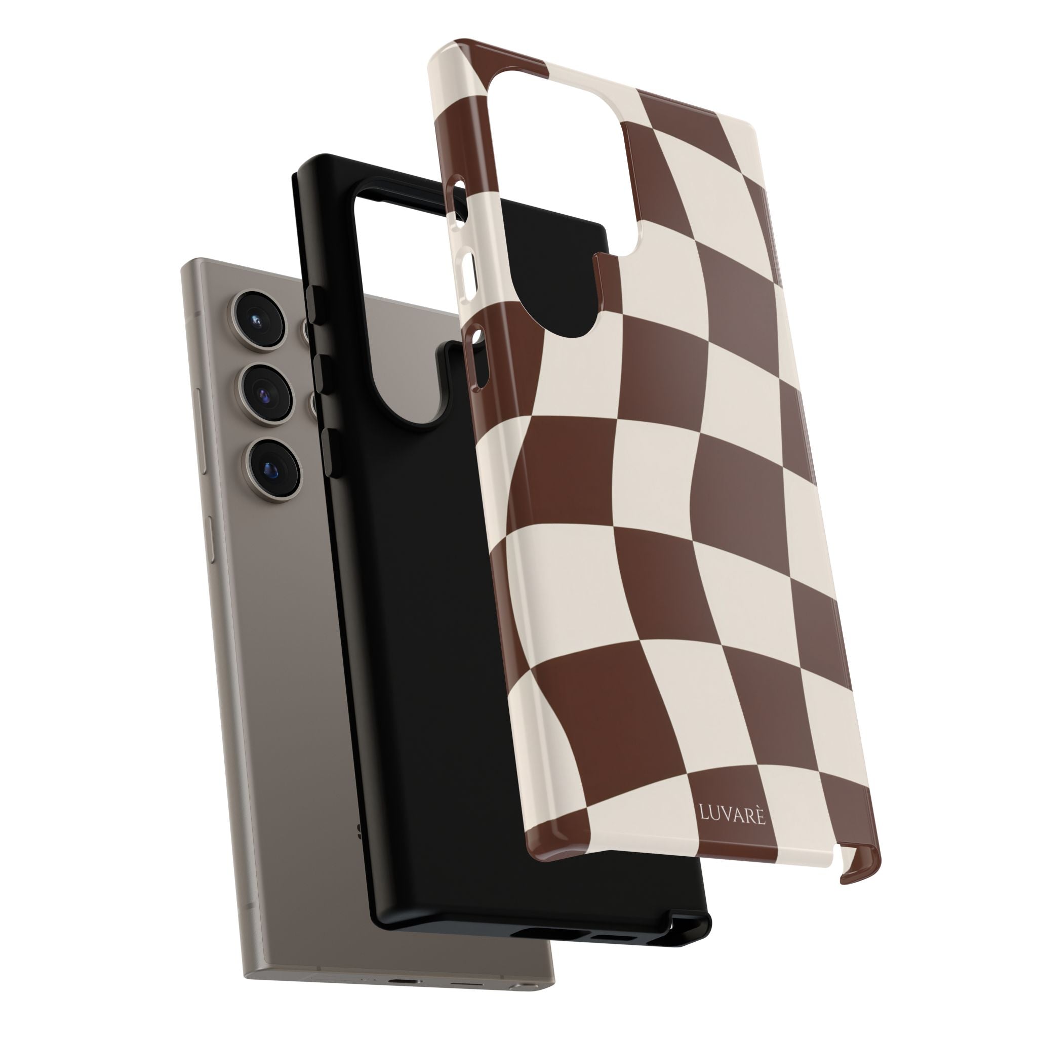 Brown Wavy Checkerboard Case