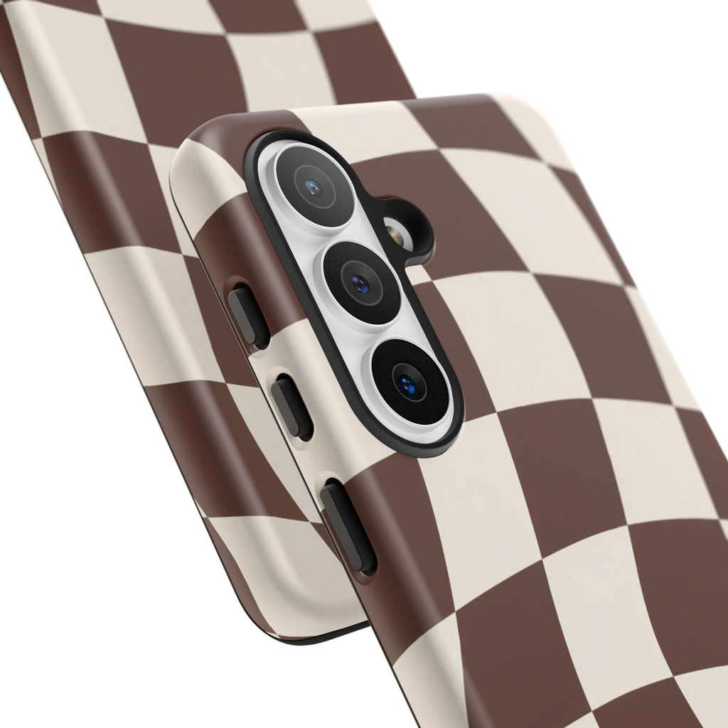 Brown Wavy Checkerboard Case