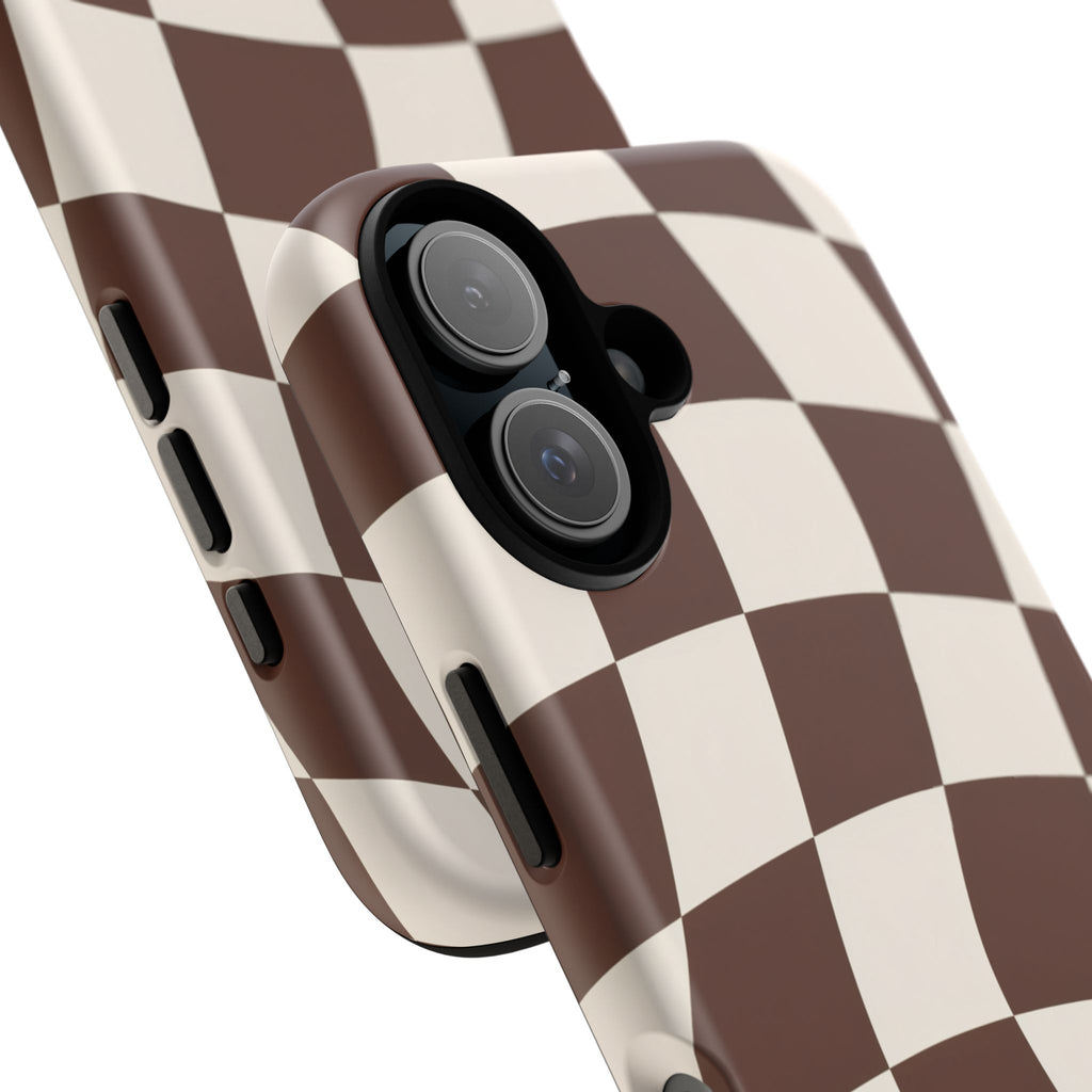 Brown Wavy Checkerboard Case