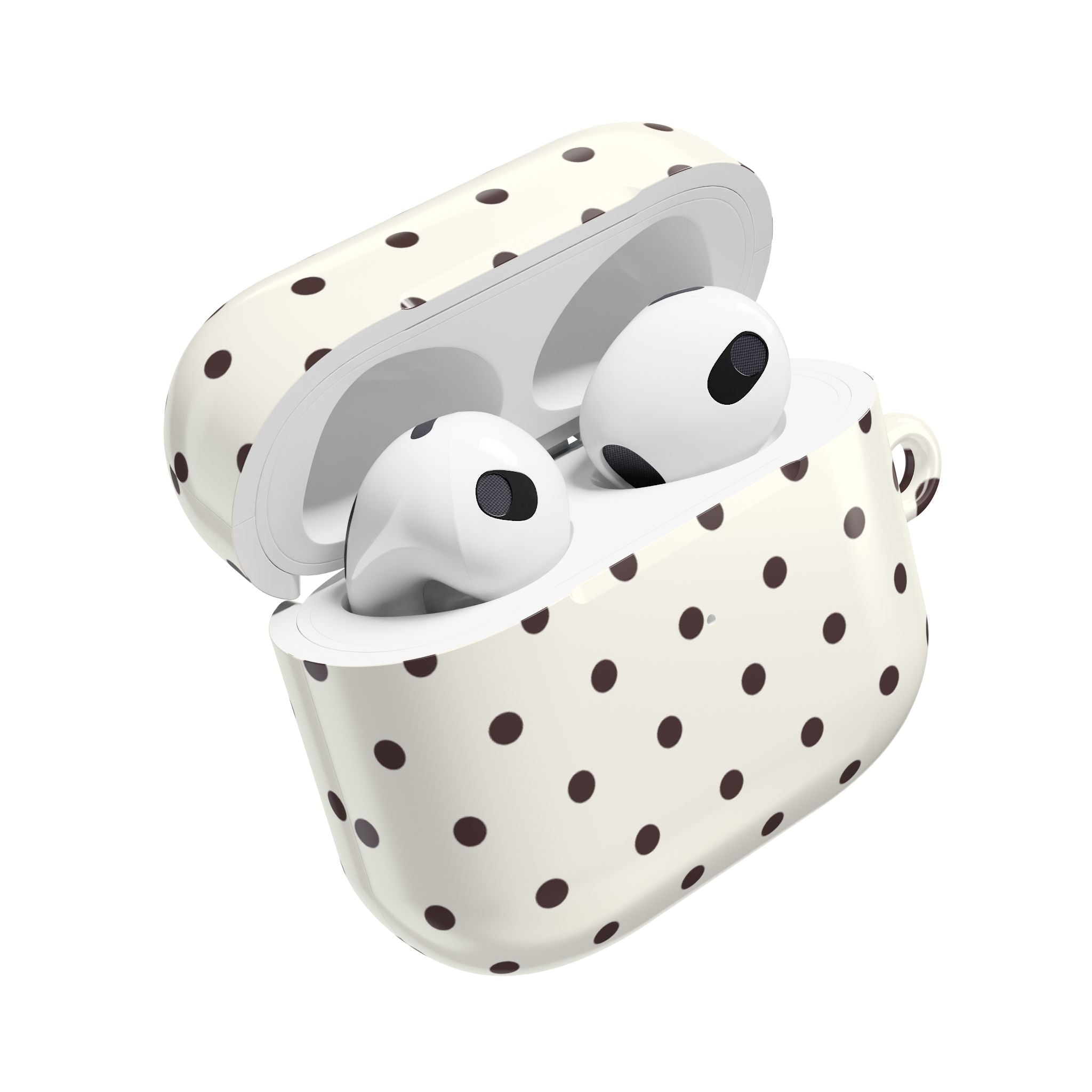 Cream Polka Dot AirPod Case