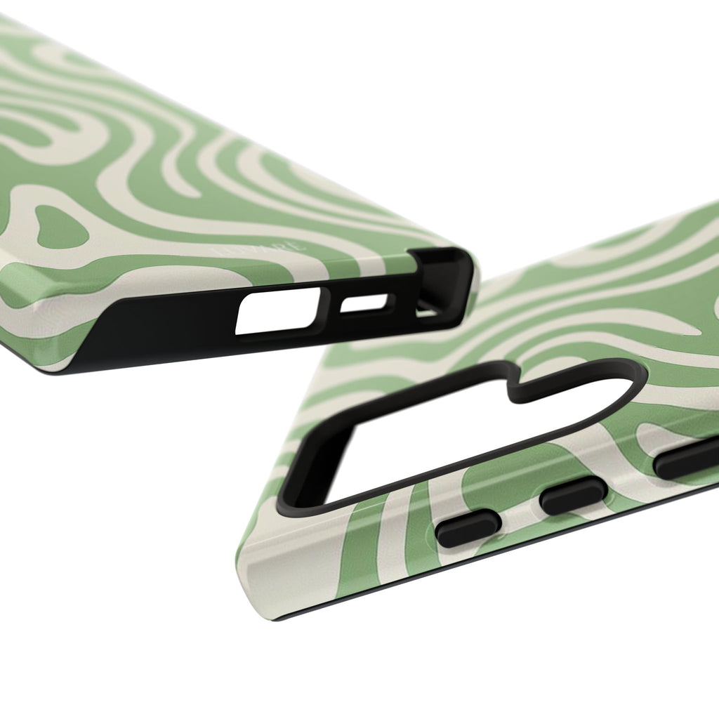 Abstract Green Swirl Phone Case