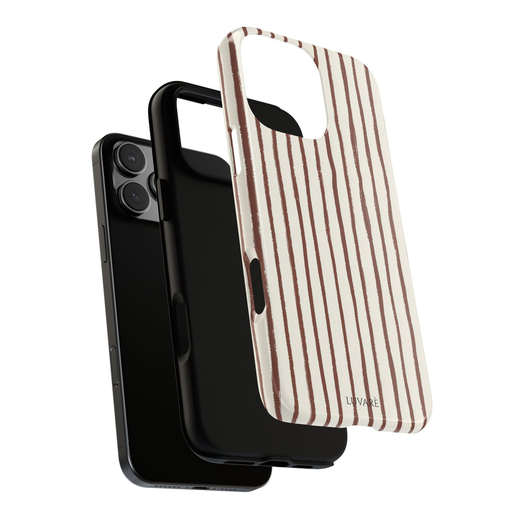 Brown Drawn Stripe Case