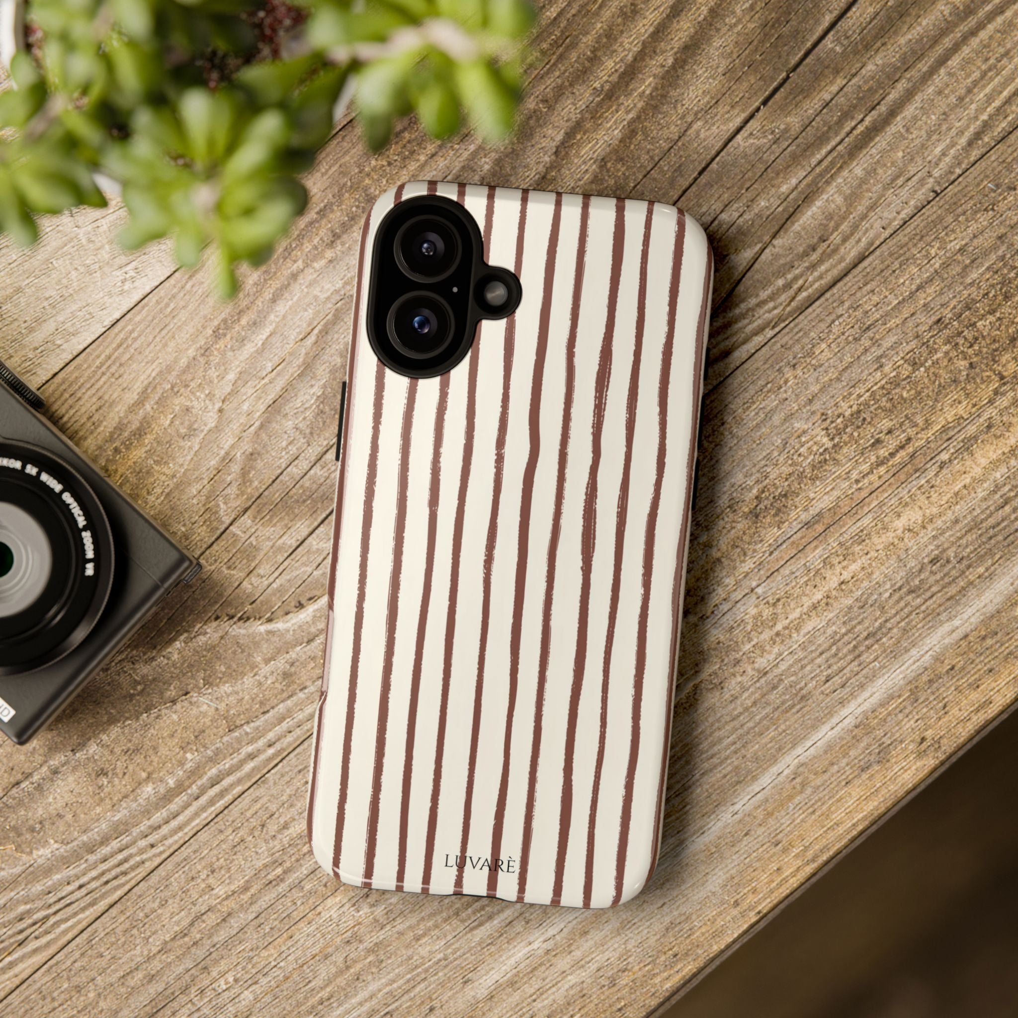 Brown Drawn Stripe Case