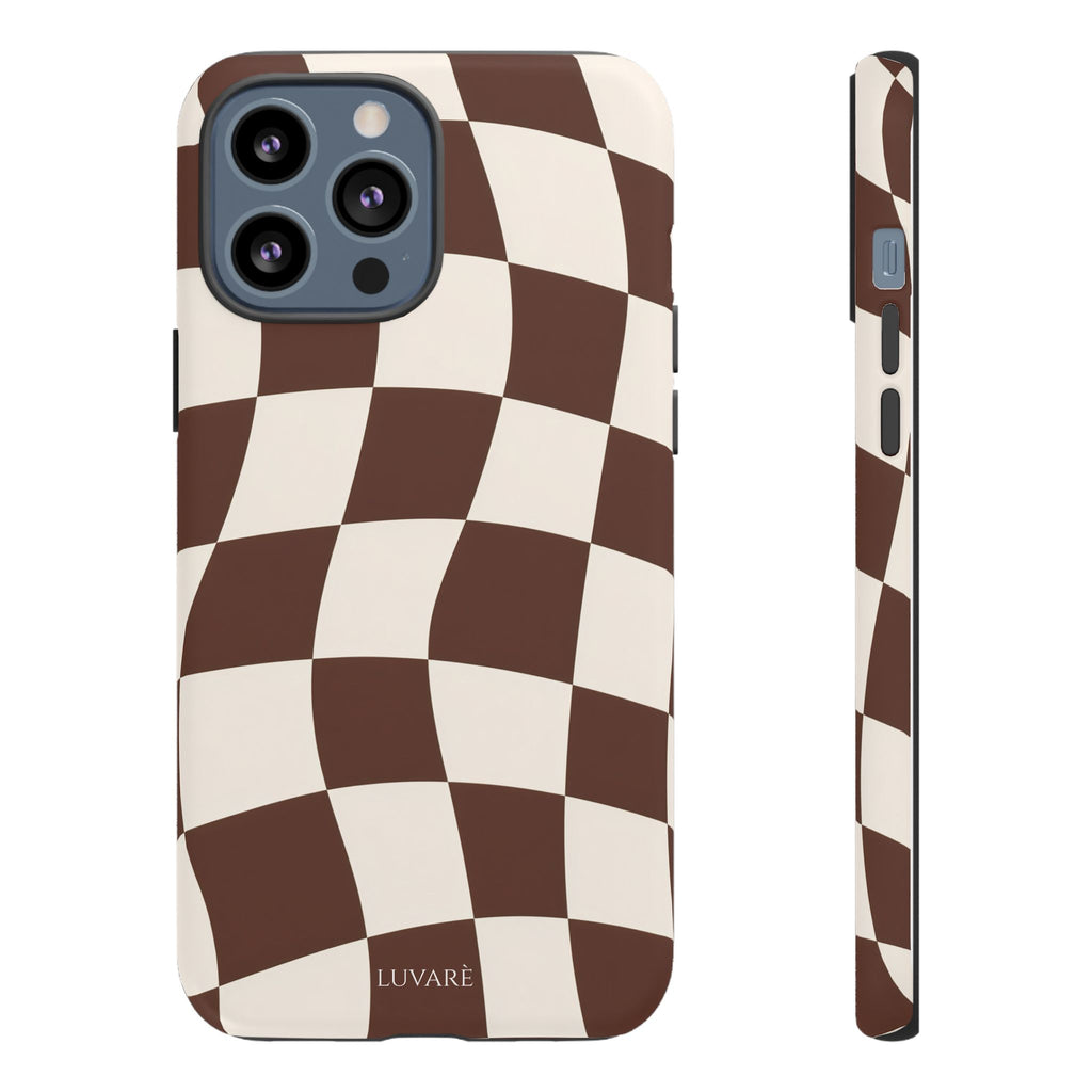 Brown Wavy Checkerboard Case
