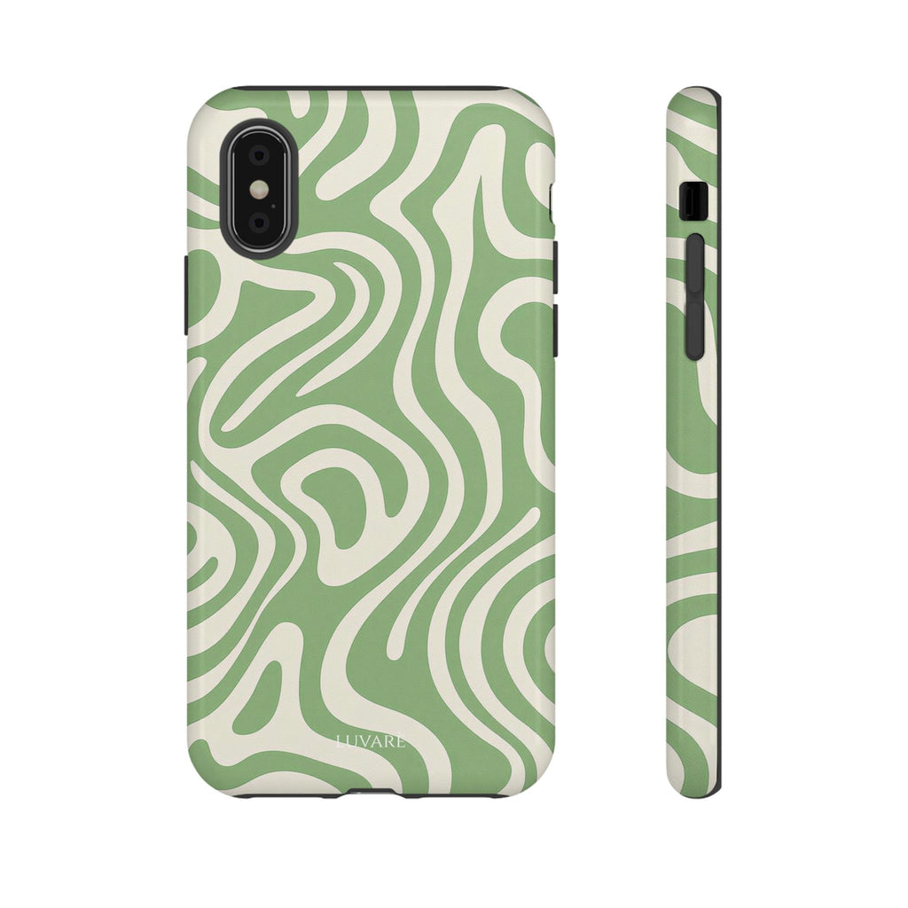 Abstract Green Swirl Phone Case