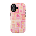 Tough Cases — Pink Tropical Stamp Pattern Phone Case