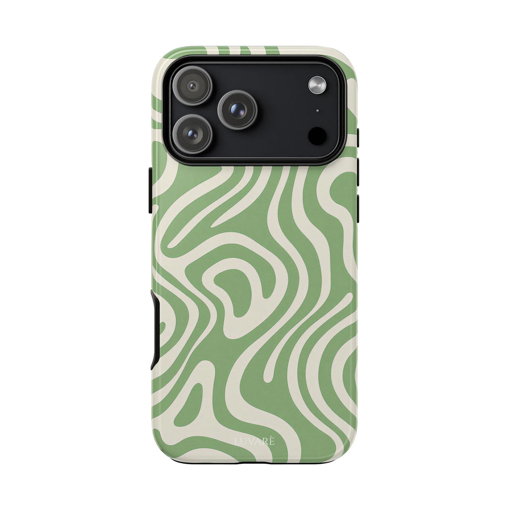 Abstract Green Swirl Phone Case