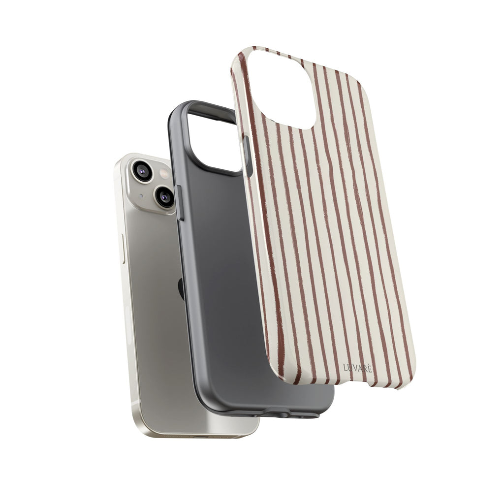 Brown Drawn Stripe Case