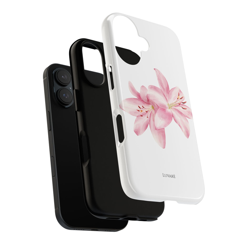 Pink Lily Tough Phone Case — Floral Protective Phone Cover