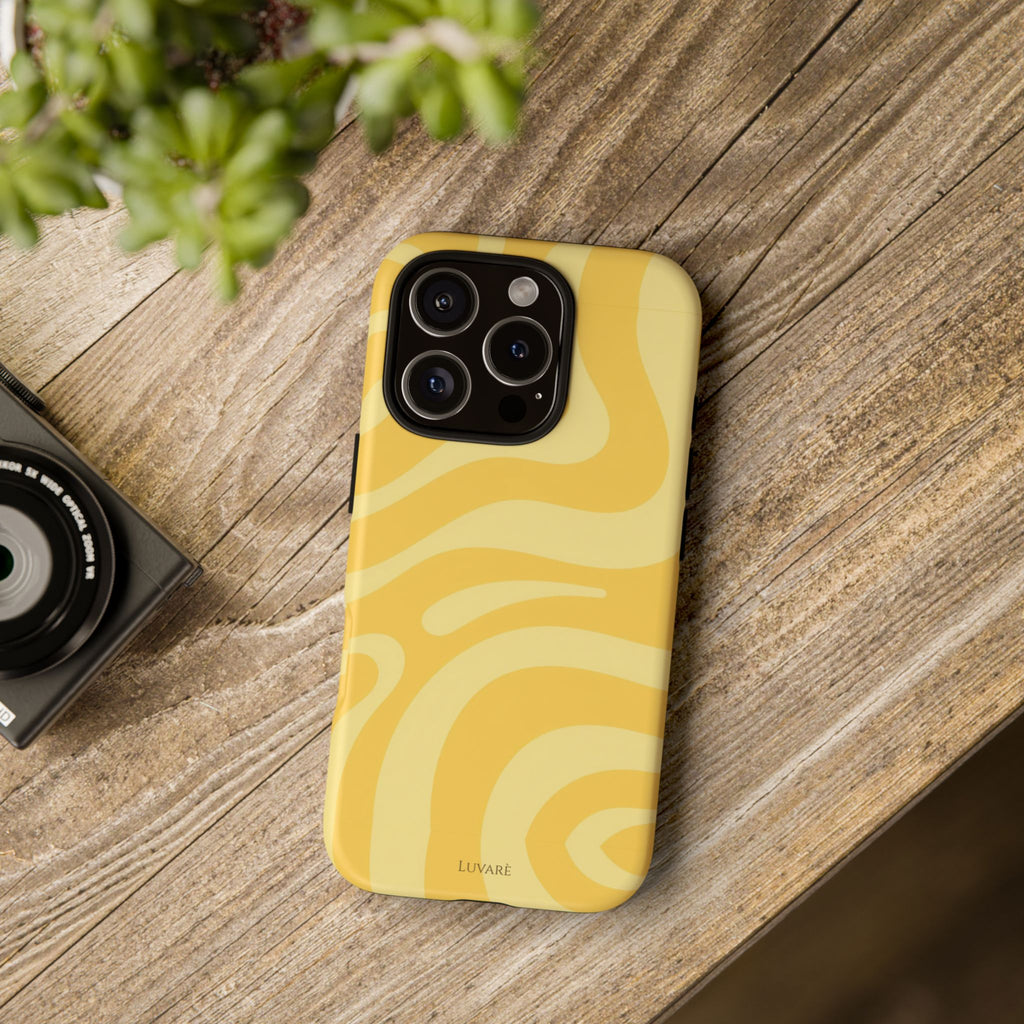 Yellow Retro Swirl Case