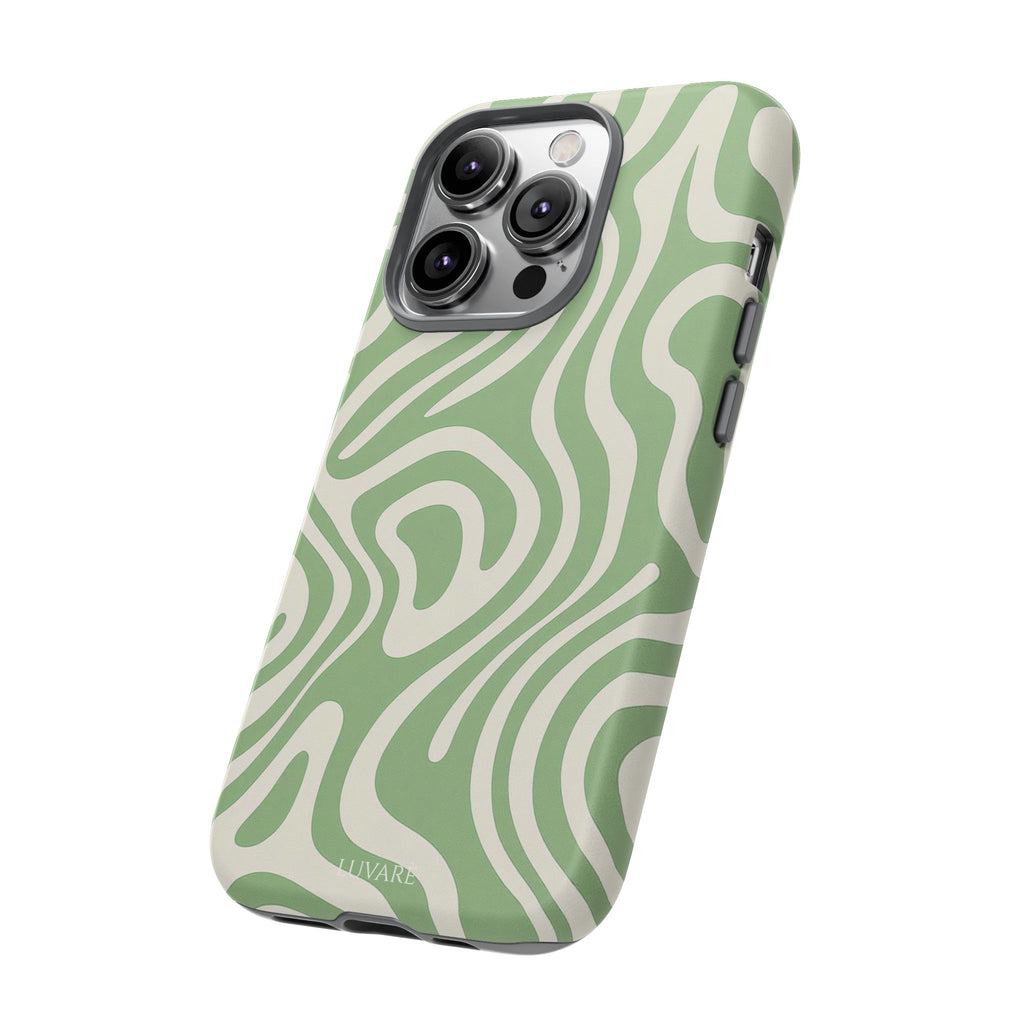 Abstract Green Swirl Phone Case