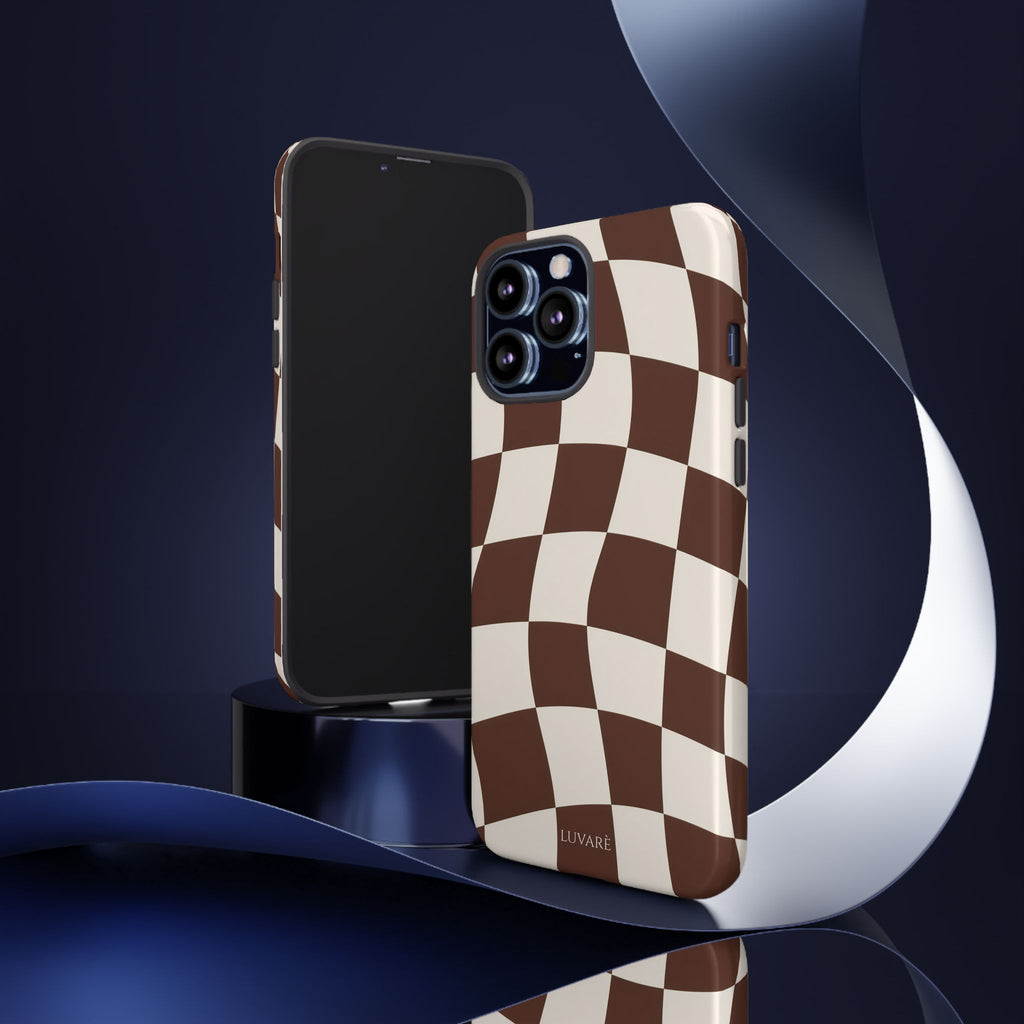 Brown Wavy Checkerboard Case