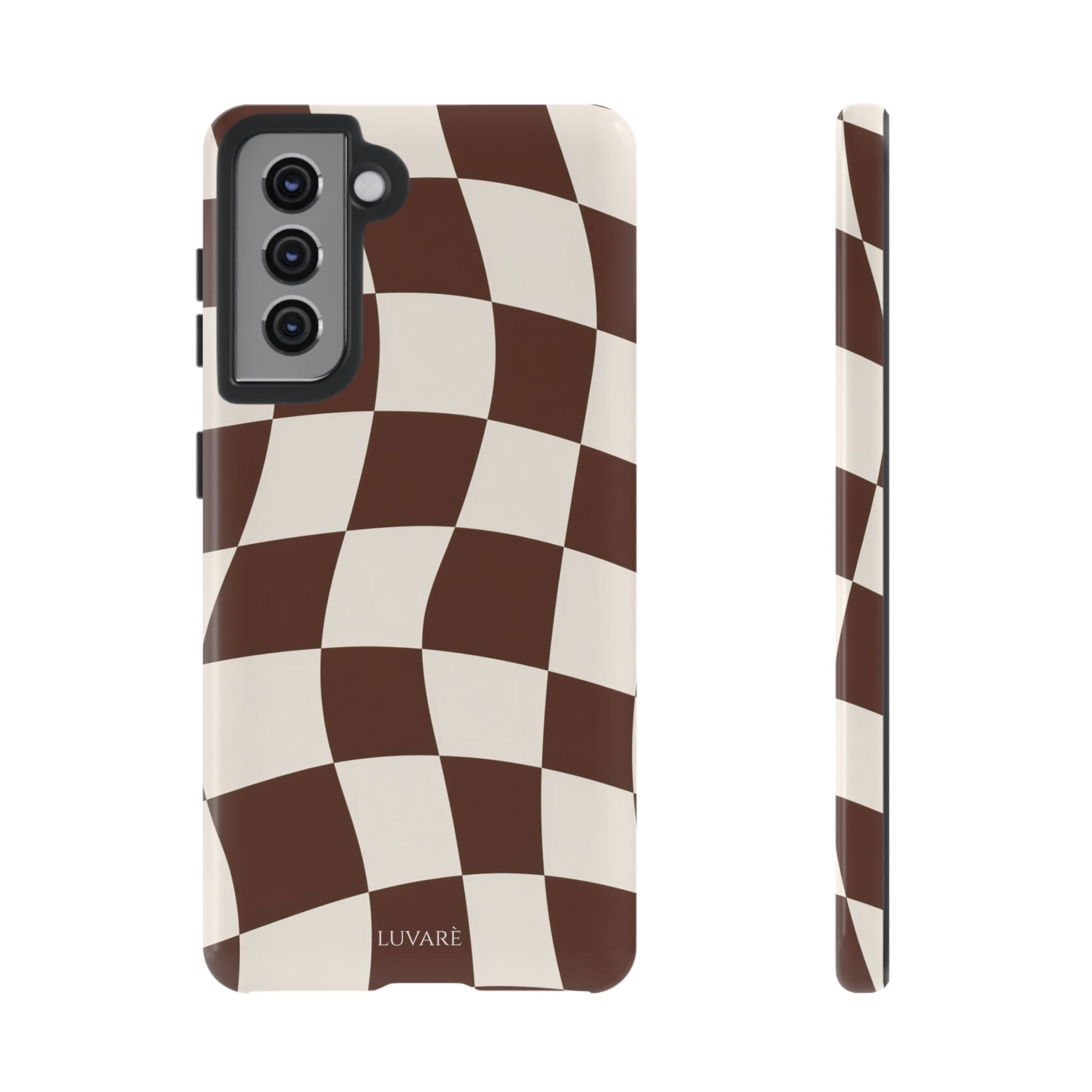 Brown Wavy Checkerboard Case