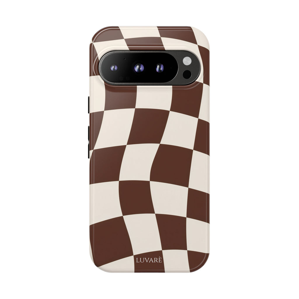 Brown Wavy Checkerboard Case