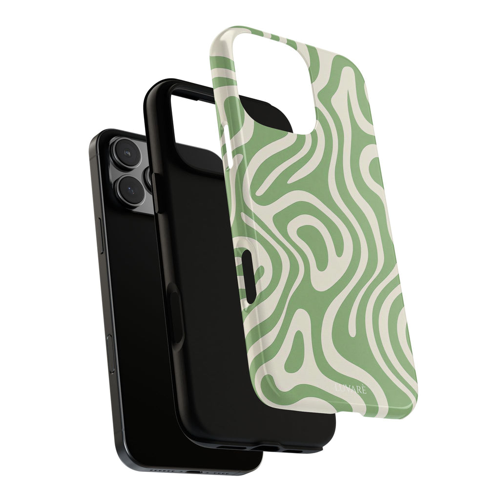 Abstract Green Swirl Phone Case