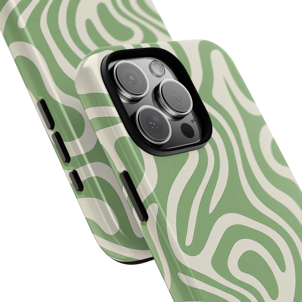 Abstract Green Swirl Phone Case