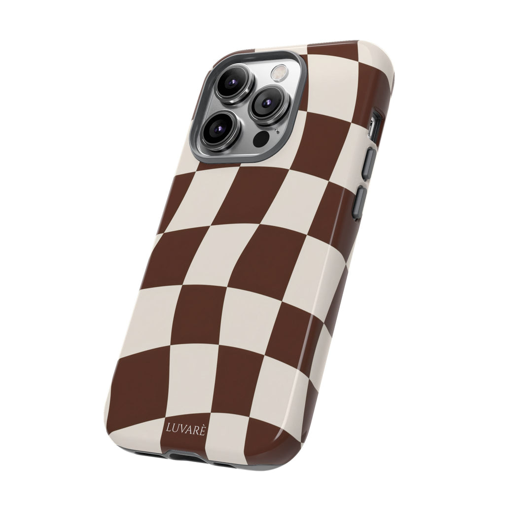 Brown Wavy Checkerboard Case