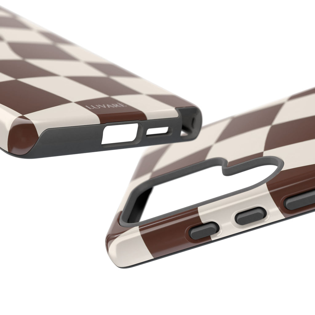 Brown Wavy Checkerboard Case