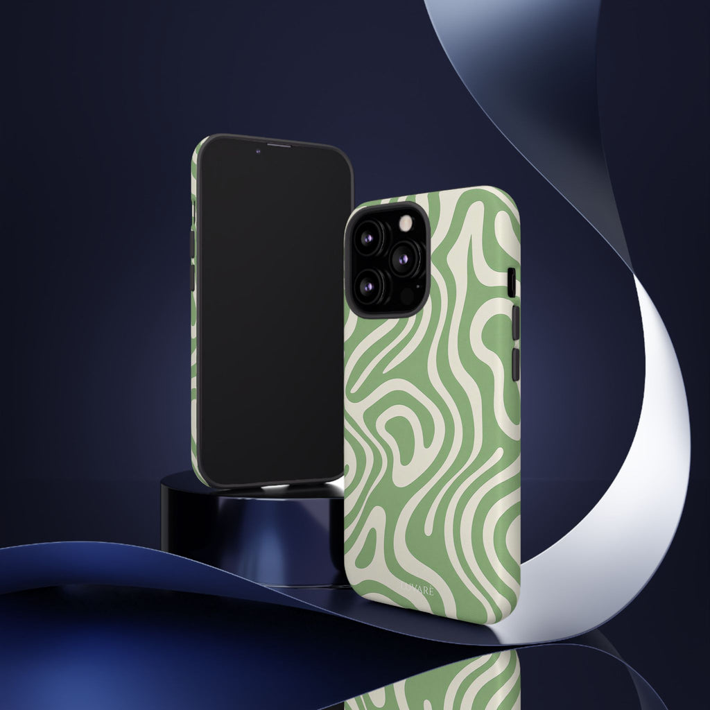 Abstract Green Swirl Phone Case