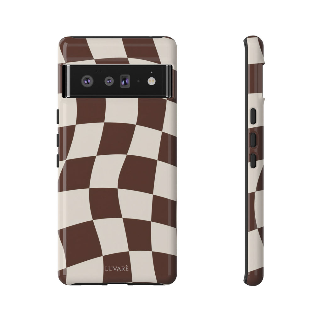 Brown Wavy Checkerboard Case
