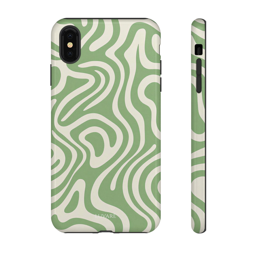 Abstract Green Swirl Phone Case