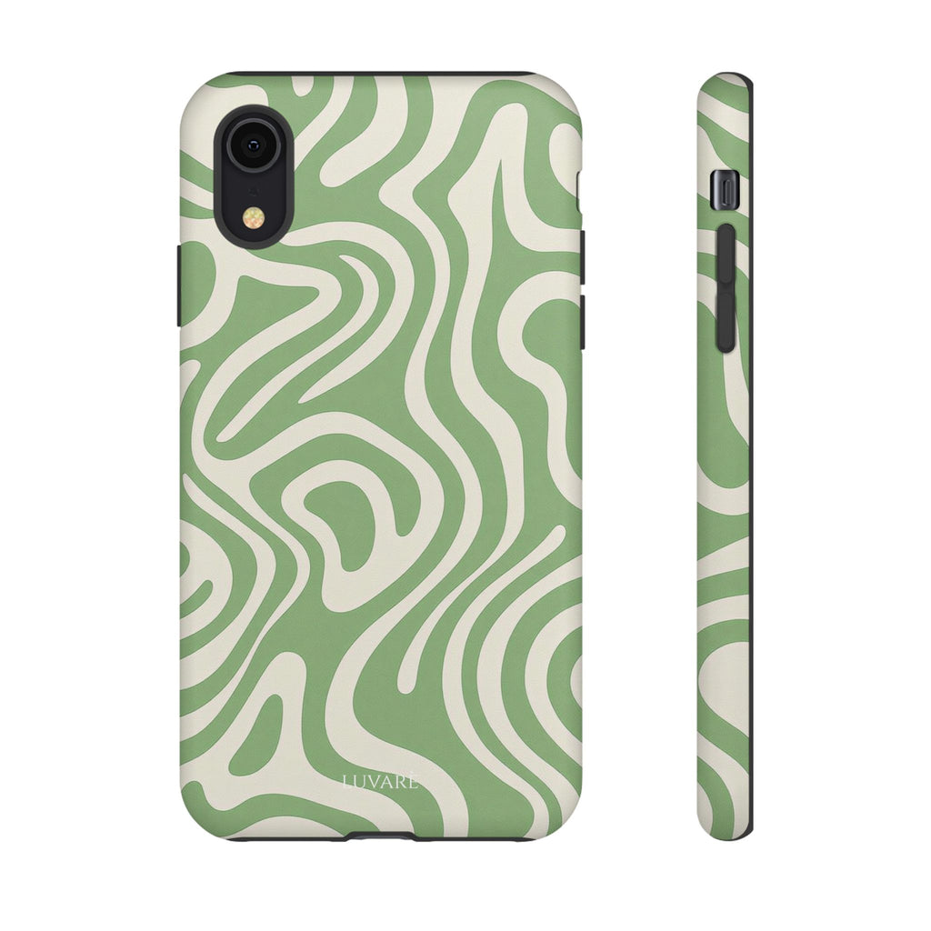 Abstract Green Swirl Phone Case
