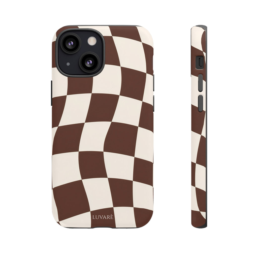 Brown Wavy Checkerboard Case
