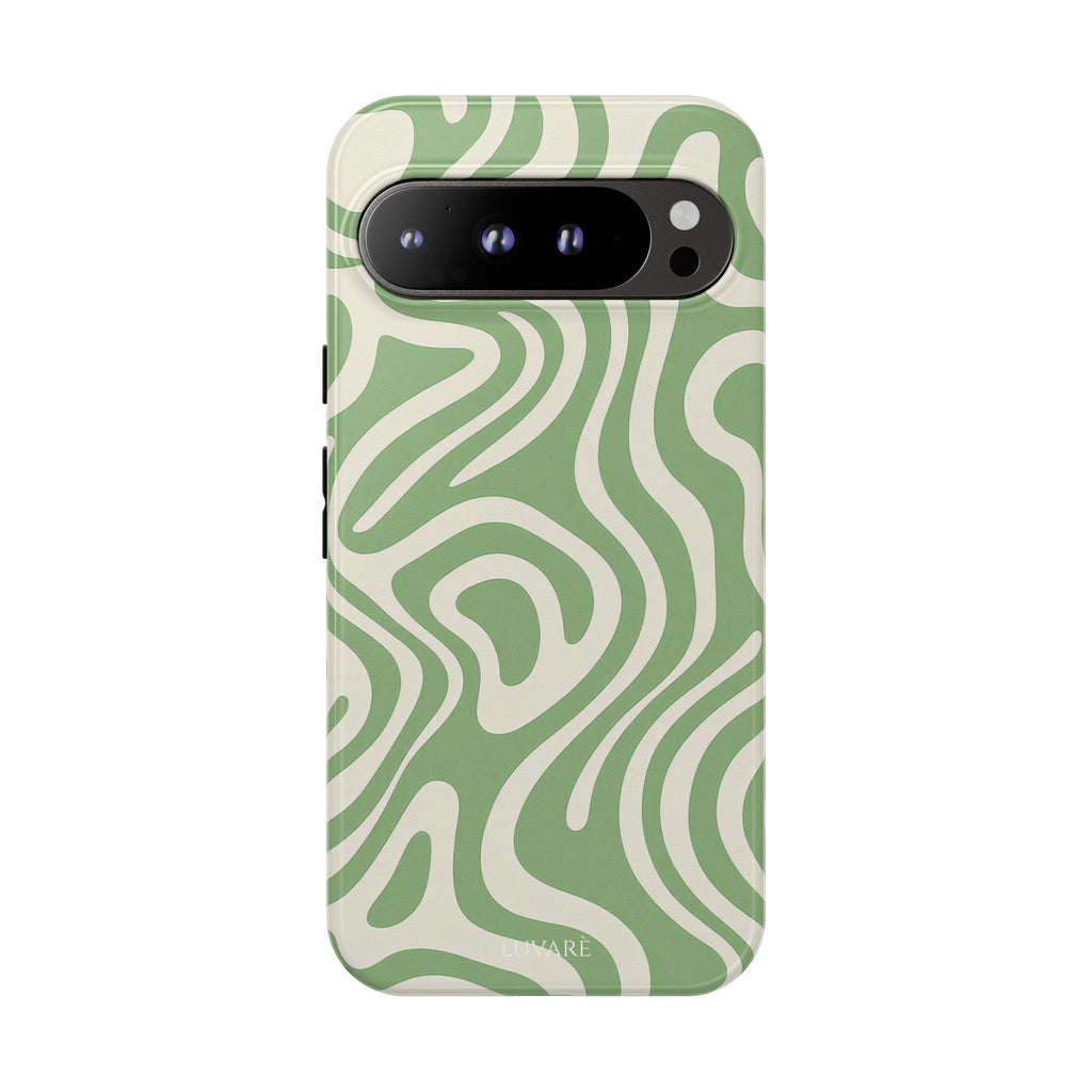 Abstract Green Swirl Phone Case