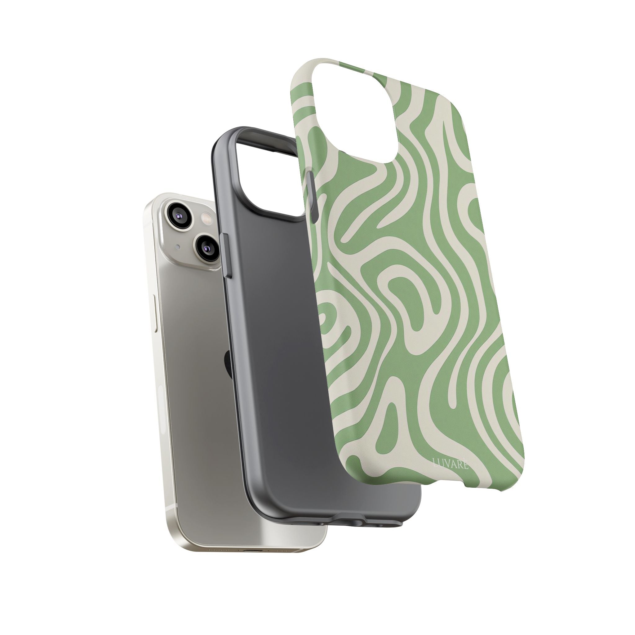 Abstract Green Swirl Phone Case