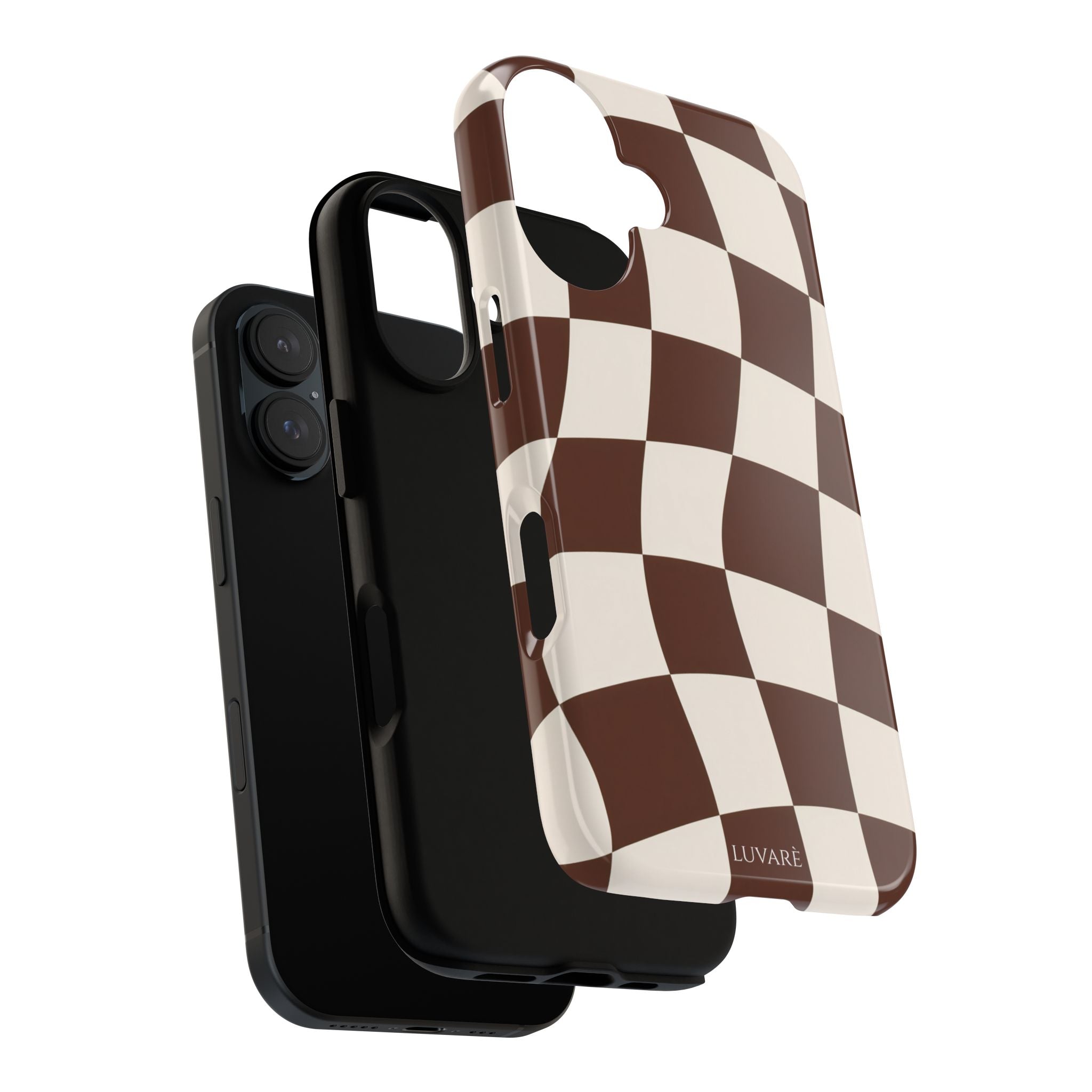 Brown Wavy Checkerboard Case