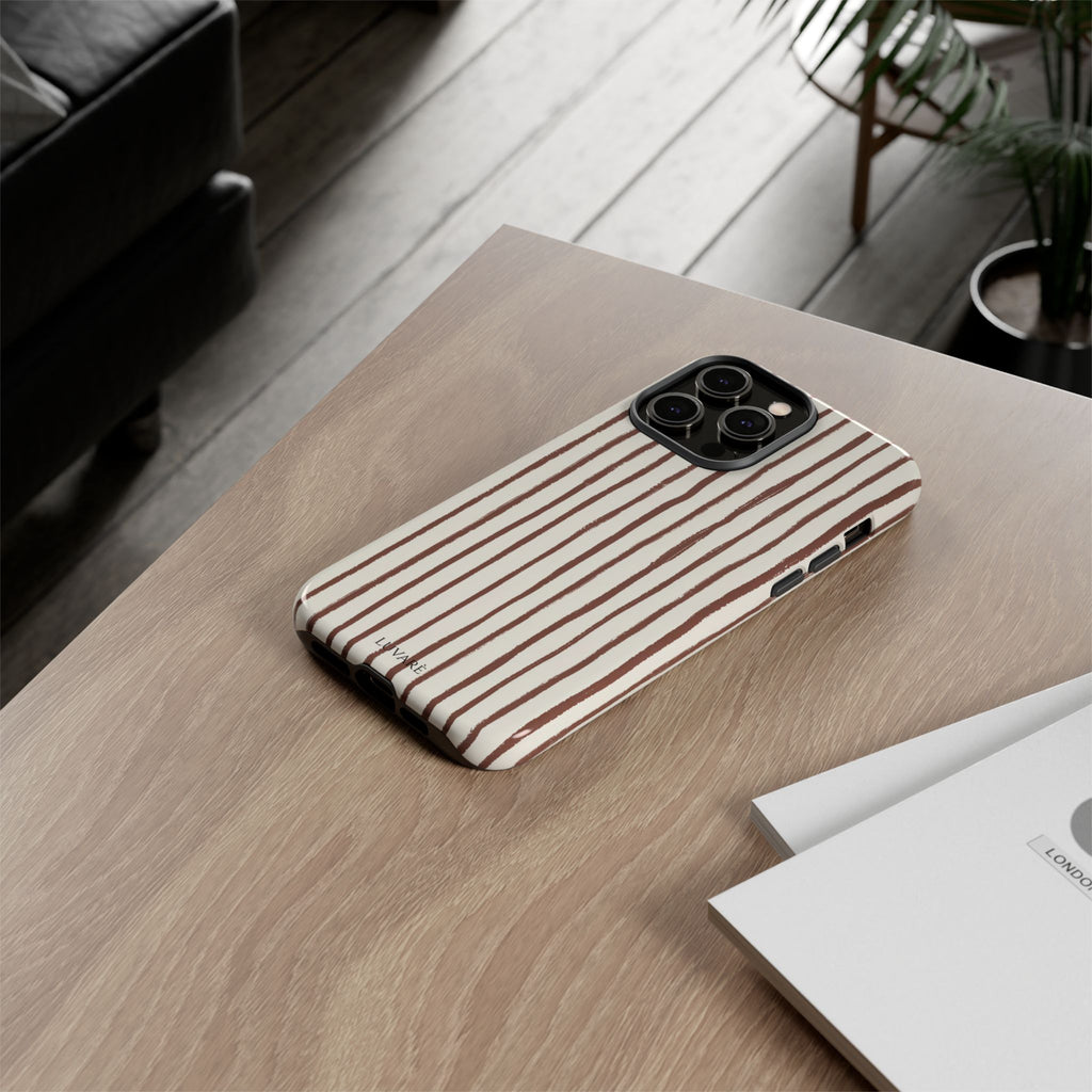 Brown Drawn Stripe Case