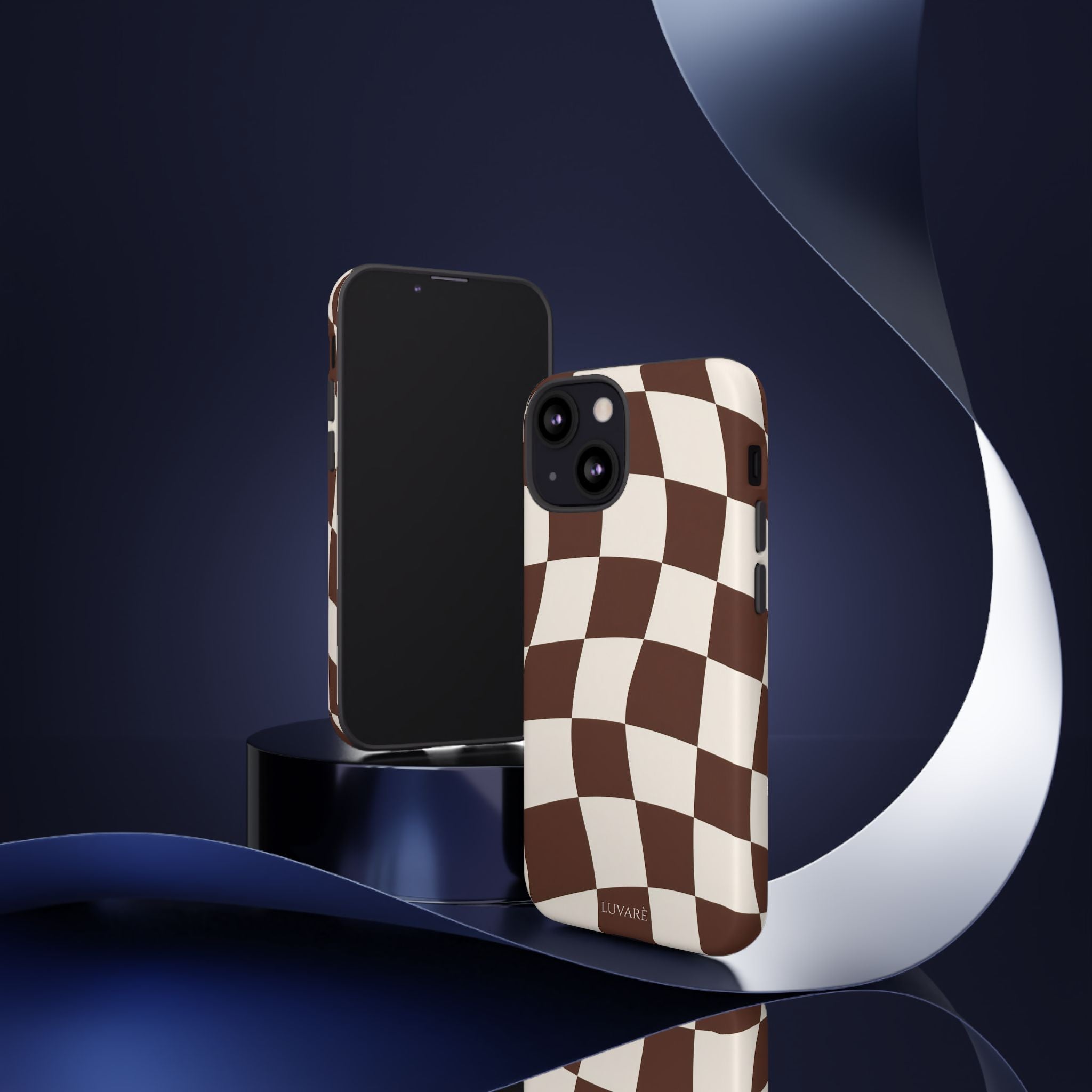 Brown Wavy Checkerboard Case