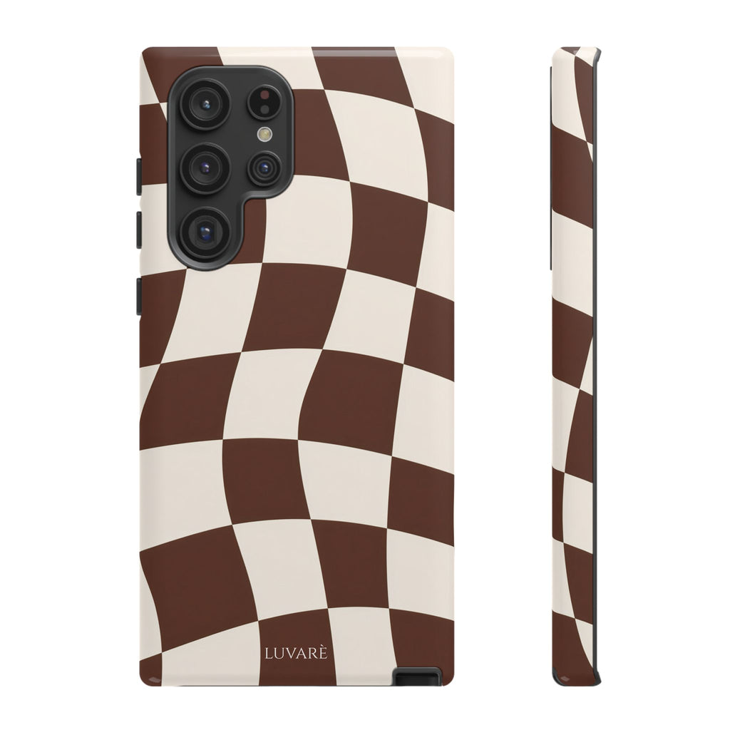Brown Wavy Checkerboard Case