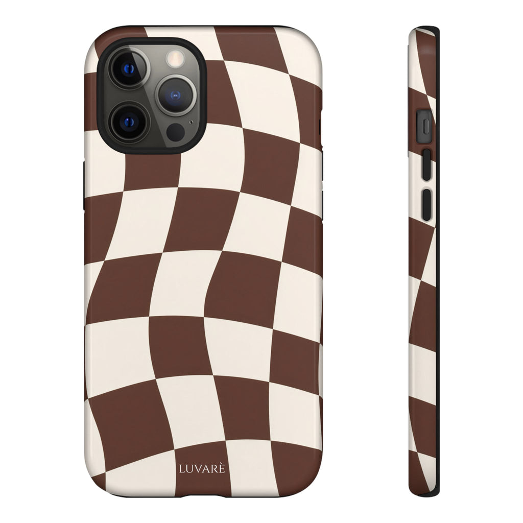 Brown Wavy Checkerboard Case