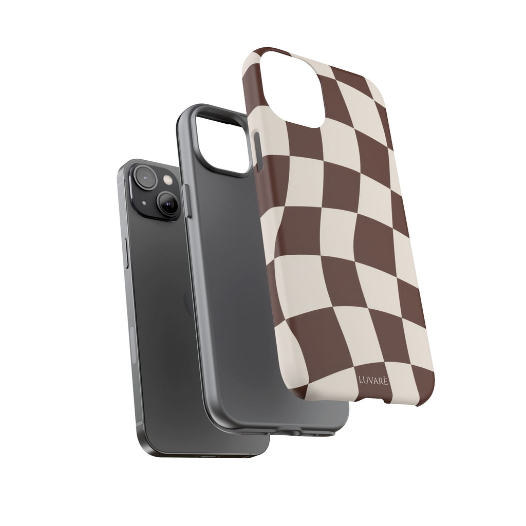 Brown Wavy Checkerboard Case