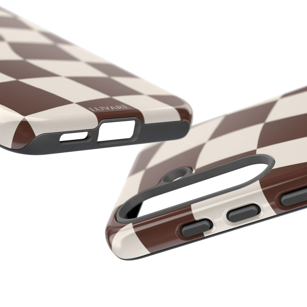 Brown Wavy Checkerboard Case