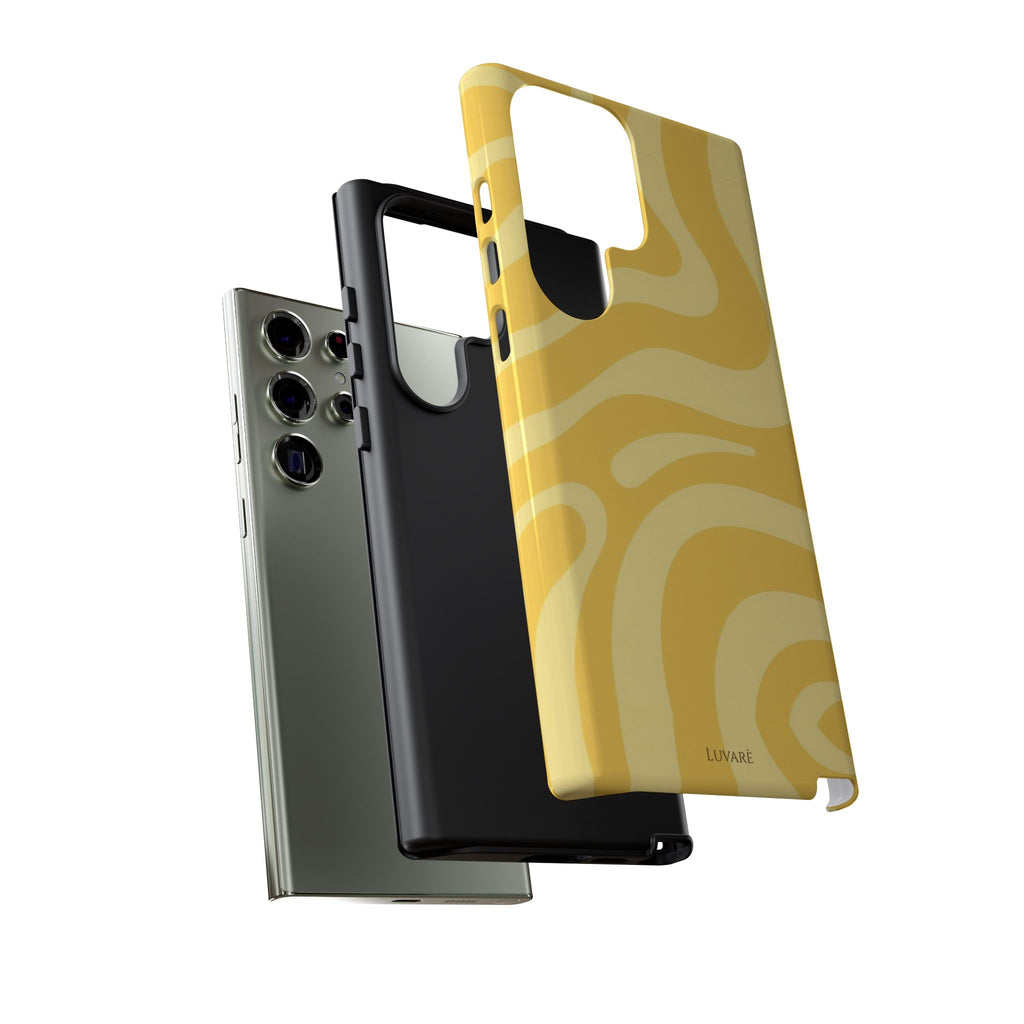 Yellow Retro Swirl Case