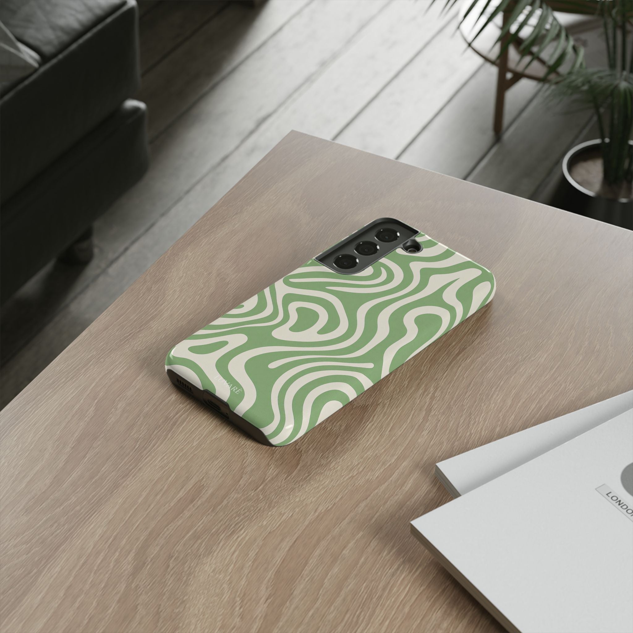 Abstract Green Swirl Phone Case