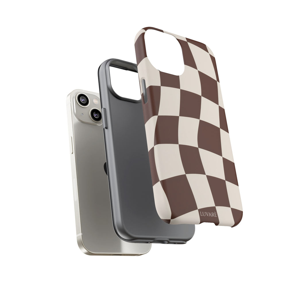 Brown Wavy Checkerboard Case