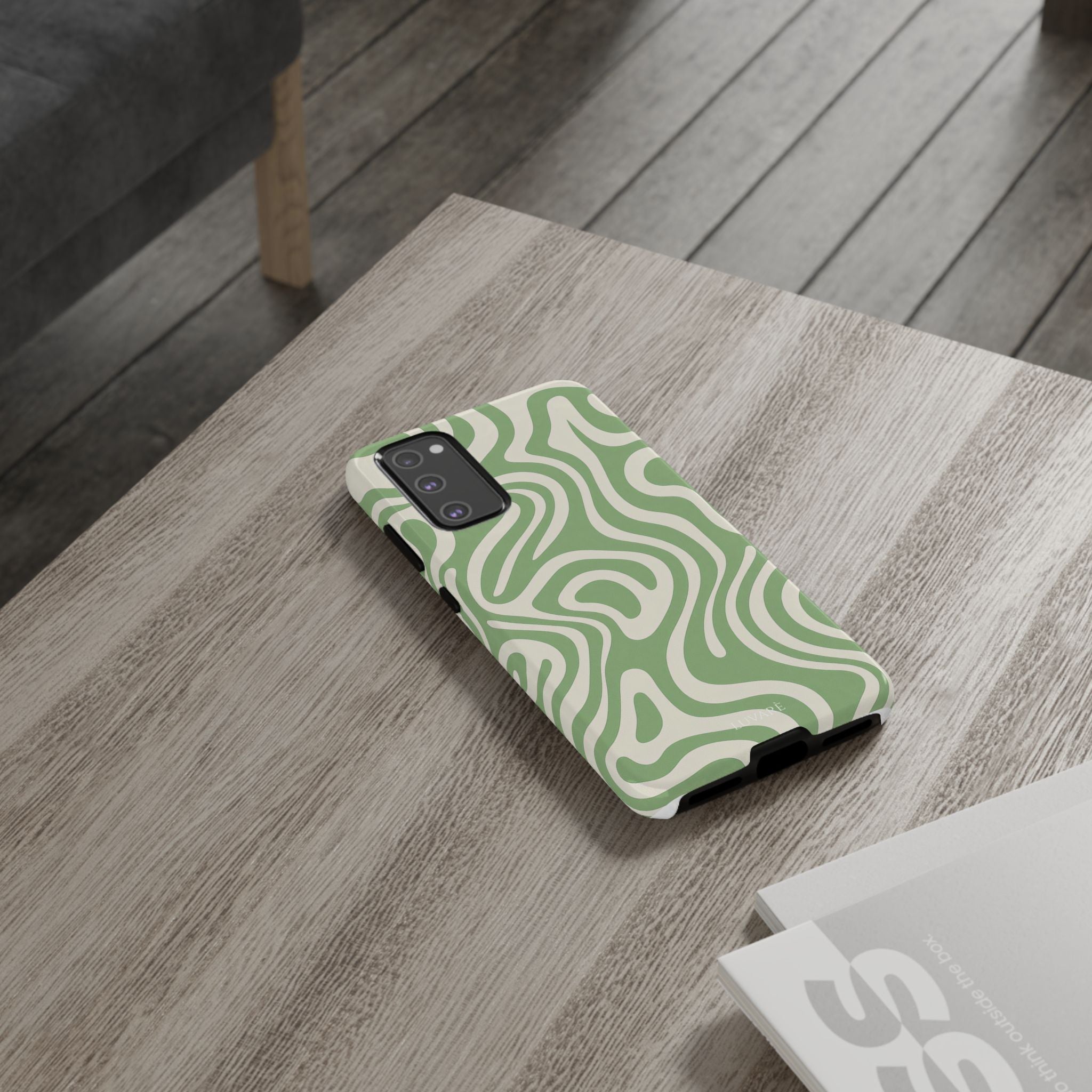 Abstract Green Swirl Phone Case