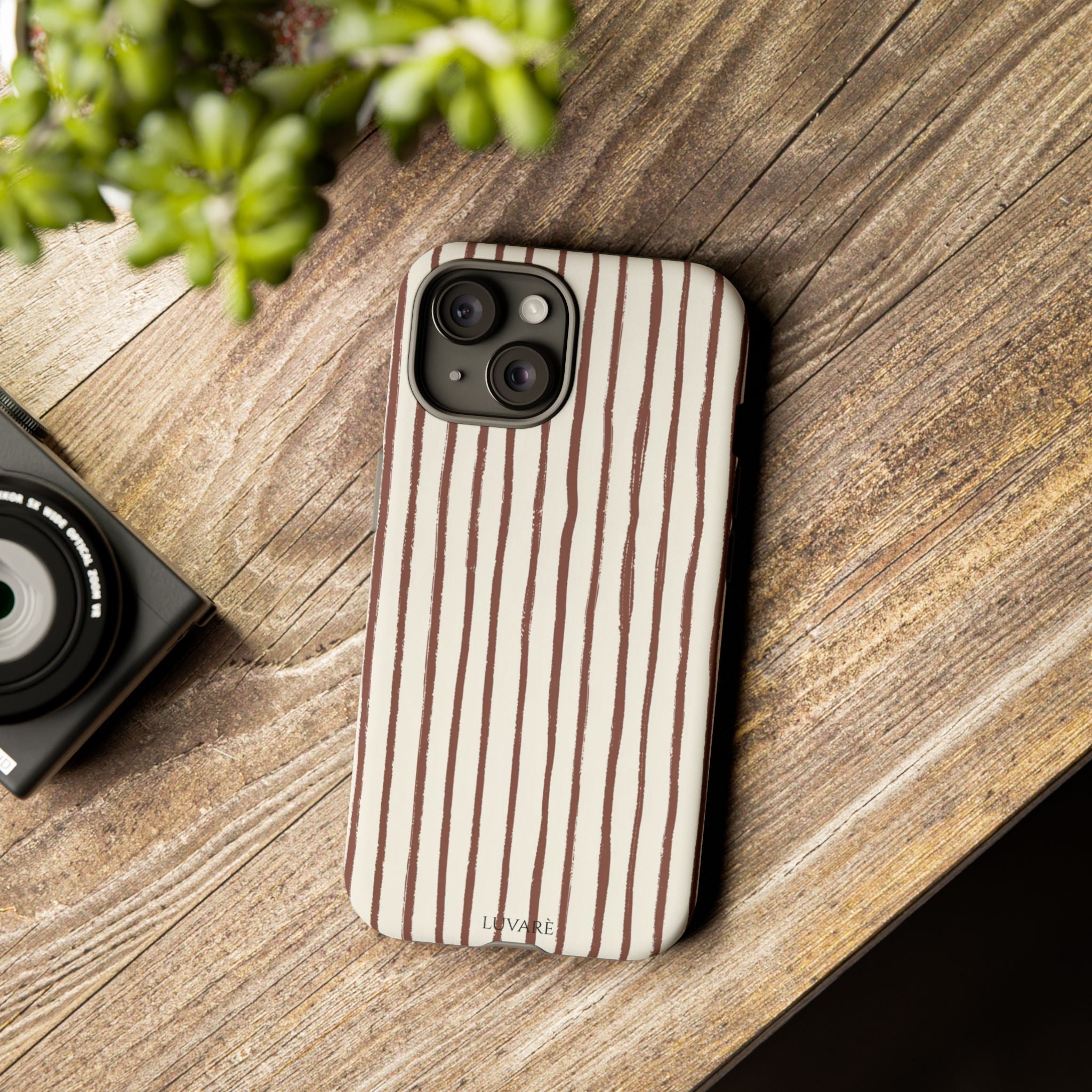 Brown Drawn Stripe Case