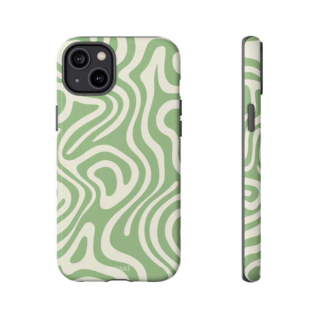 Abstract Green Swirl Phone Case