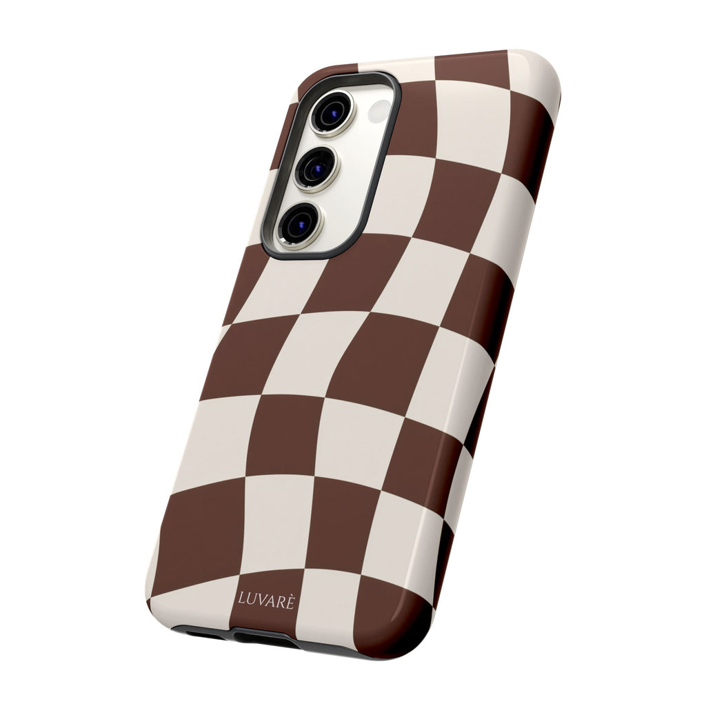 Brown Wavy Checkerboard Case
