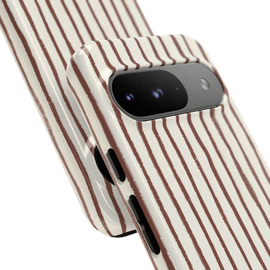 Brown Drawn Stripe Case