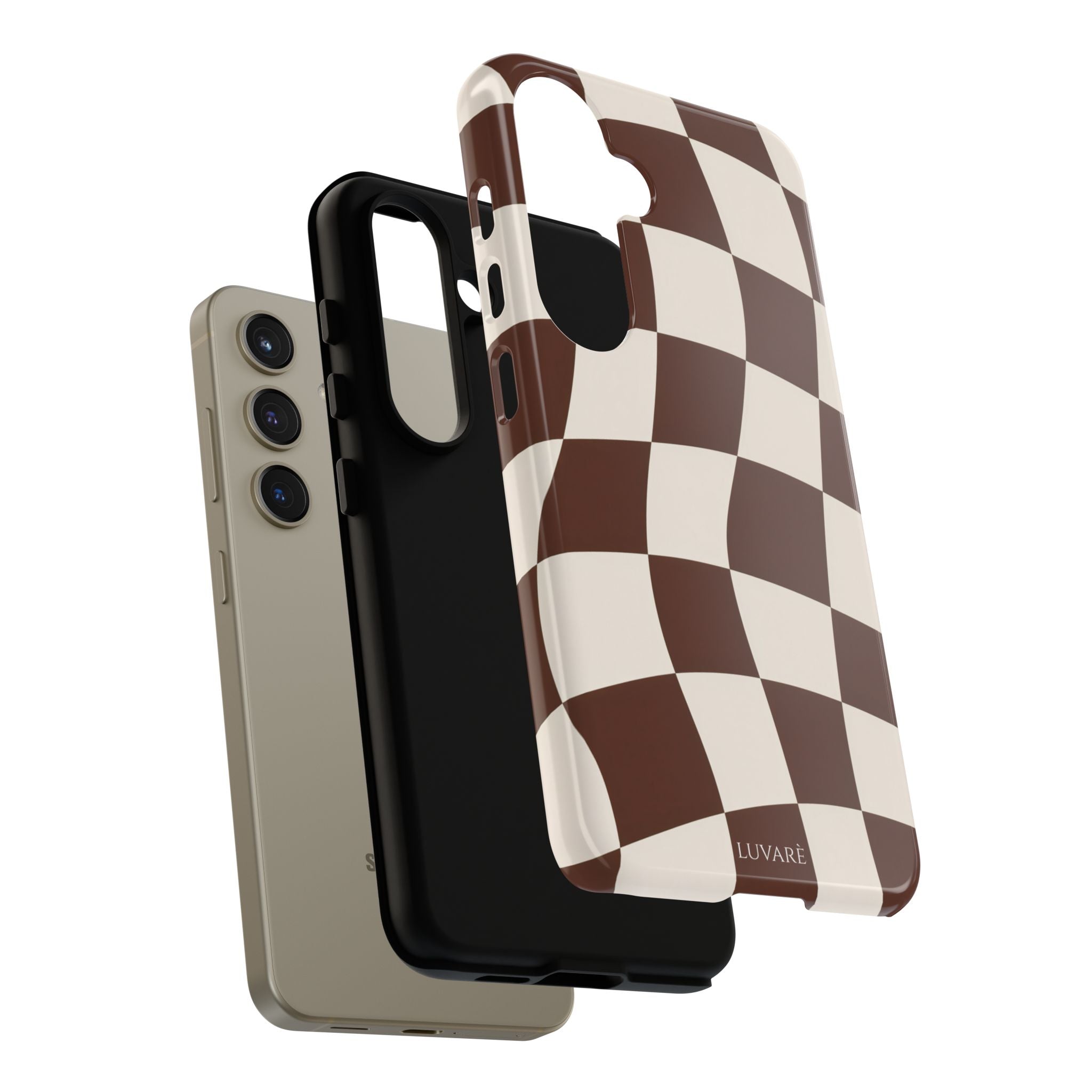 Brown Wavy Checkerboard Case