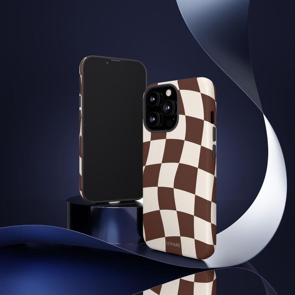 Brown Wavy Checkerboard Case