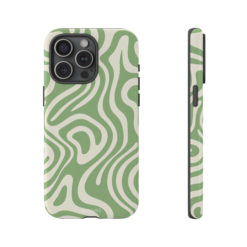 Abstract Green Swirl Phone Case