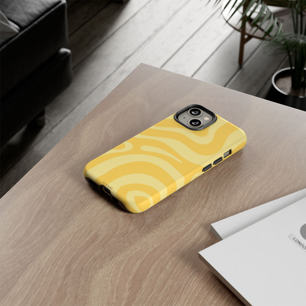 Yellow Retro Swirl Case